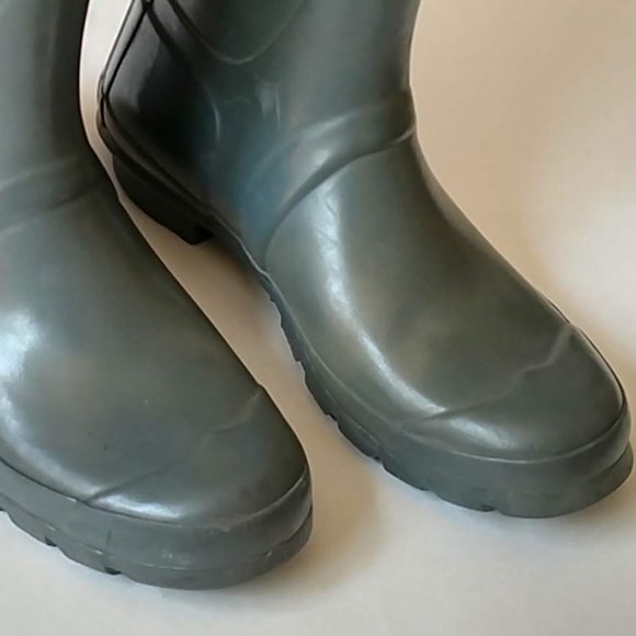 Hunter Gray Original Tall Gloss Rain Boots 7 - Picture 10 of 11